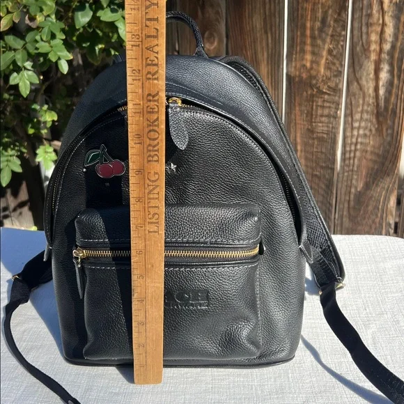 COACH Leatherwear Backpack in Refined Pebbled Leather, Black. RARE - Picture 12 of 17